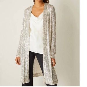 Fifteen Twenty champagne sequin duster size medium